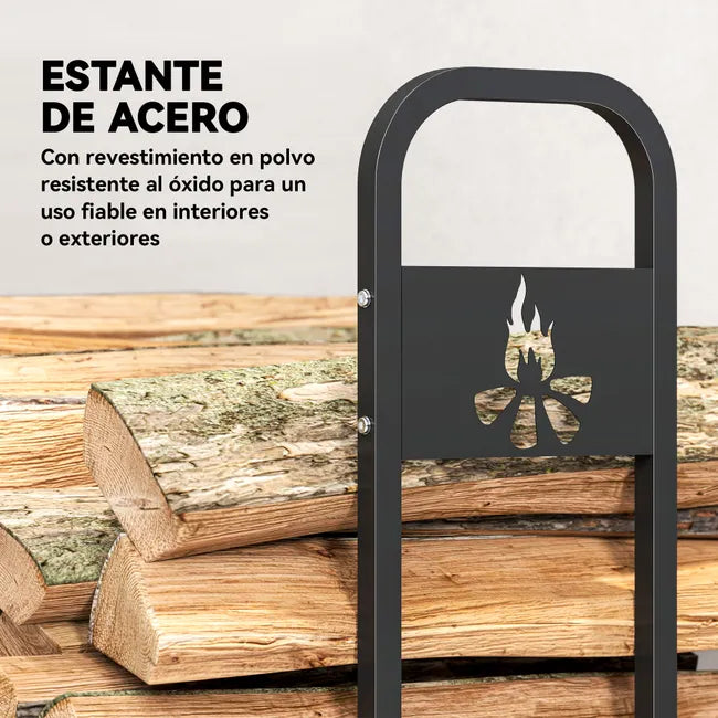 Extérieur en bois métallisé de la cheminée d'appoint 300 kg avec Patas renforcés et design épuré